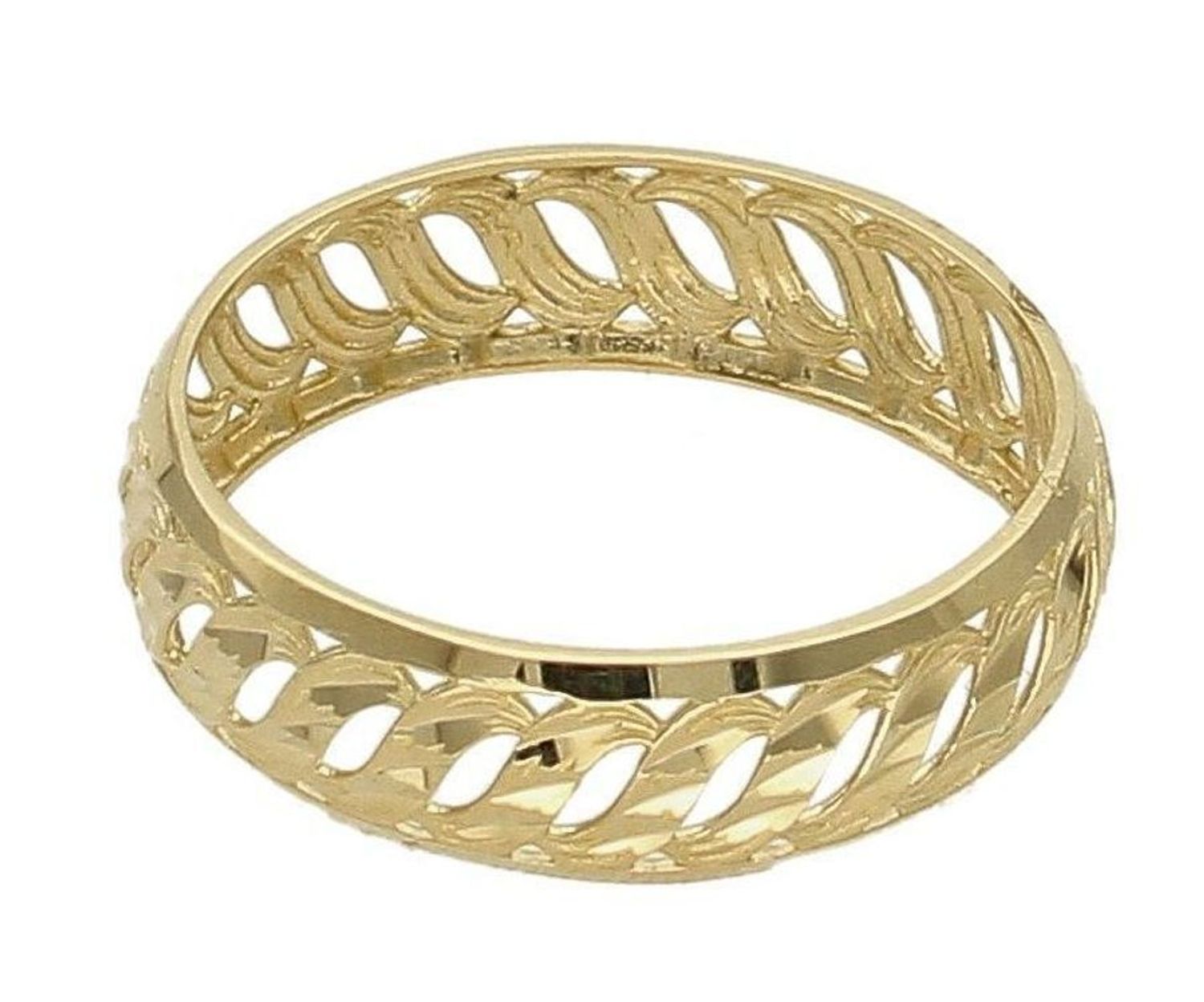 Złoty pierścionek 585 grawerowany obrączka PI 6132.jpg